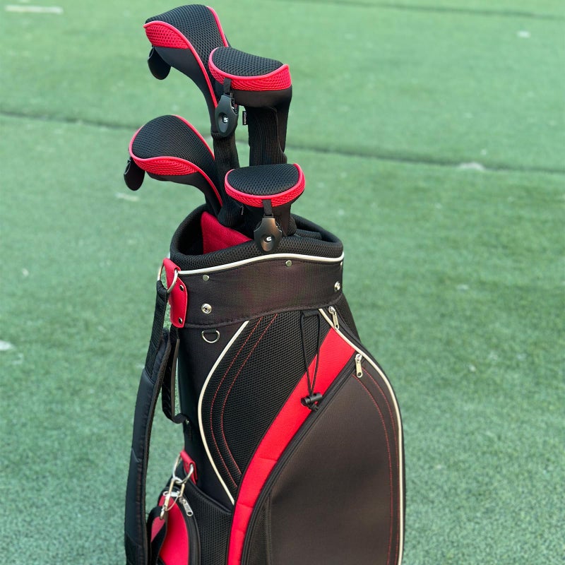 Andux 4 Pack Long Neck Golf Hybrid Club Head Covers Dial No. Tag CTMT-01 Black/Red - Image 5